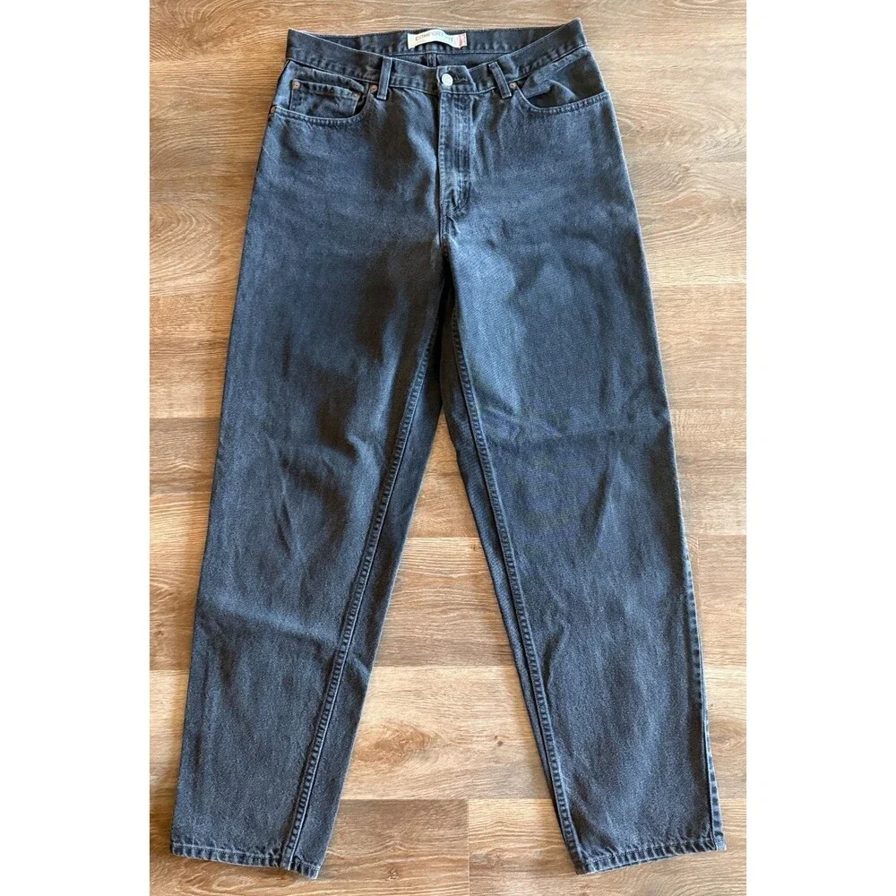 Levi's 560 Comfort Fit Jeans W34 L36 Faded Black Charcoal Vintage